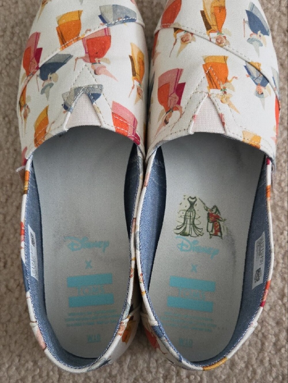 Disney Toms Women's Fairy Godmother Sleeping Beauty Slip-on Shoes Size 10 - Picture 2 of 8